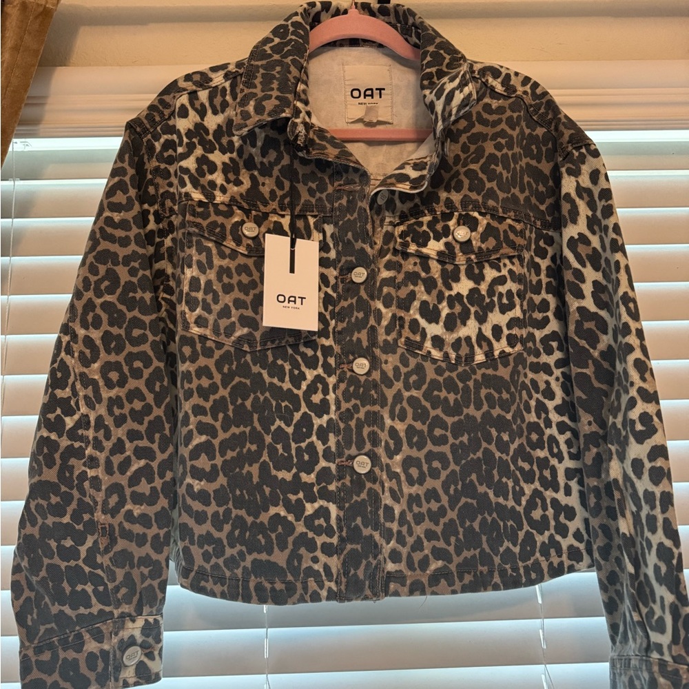 Leopard Print denim Jacket - Picture 11 of 11